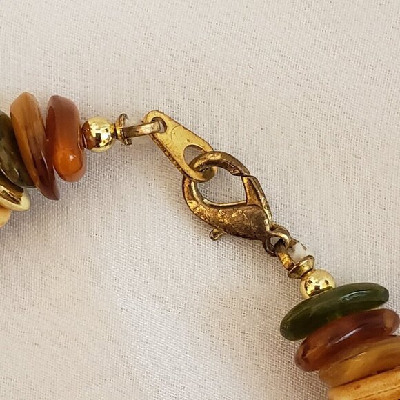 Tiger Eye Polished Gemstone Nuggets/Chips Necklace, 18 Inches - Picture 6 of 7